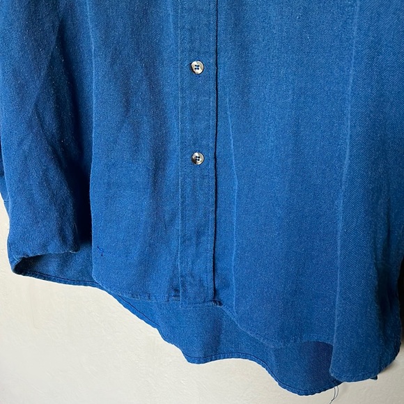 TecGen Select Men’s brushed twill long sleeve button down shirt color blue XL- L - Picture 14 of 17